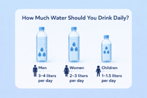 daily water intake chart for men women children hydration guide summer