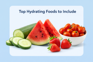 water rich foods cucumber watermelon tomatoes strawberries for hydration