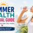 Woman drinking water during summer heatwave to prevent dehydration and heatstroke