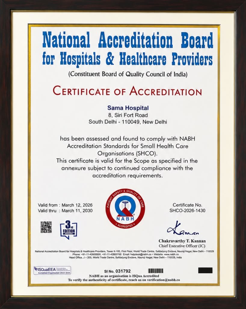 NABH Accredited 3rd edition - Sama Hospital