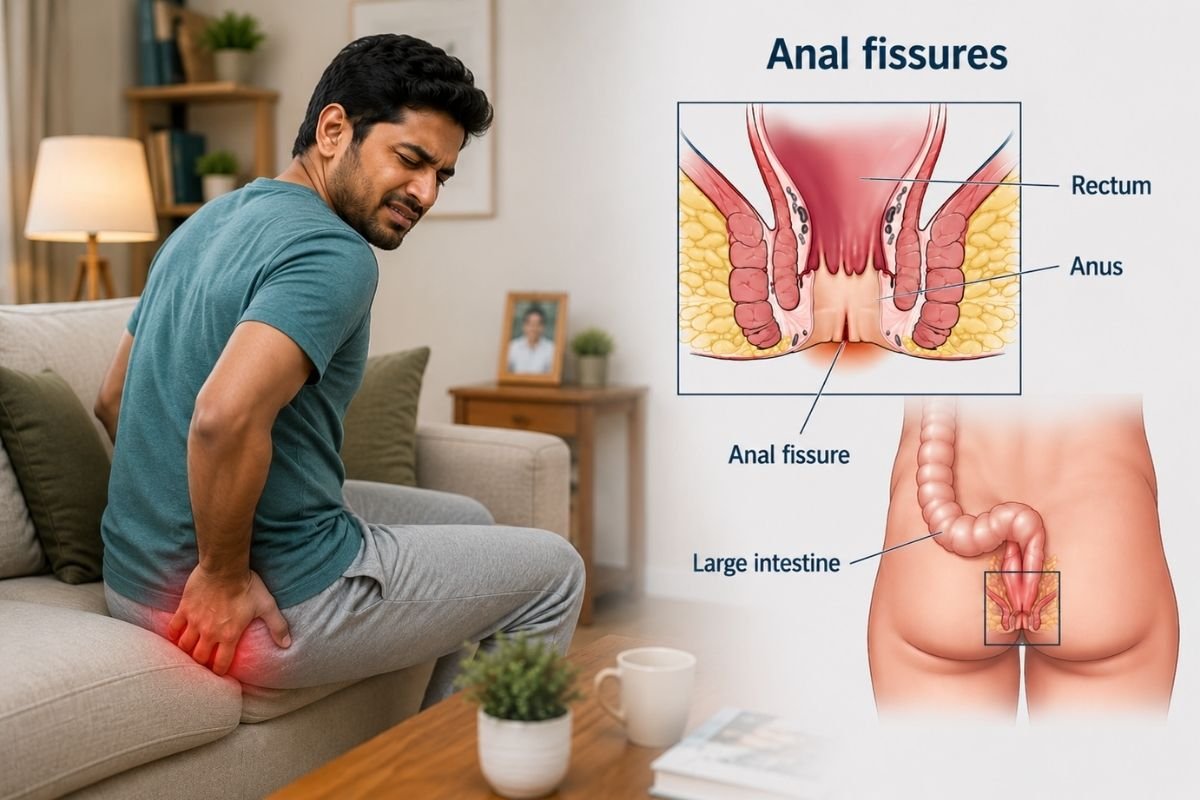 Consultation about anal fissure treatment at Sama Hospital, South Delhi