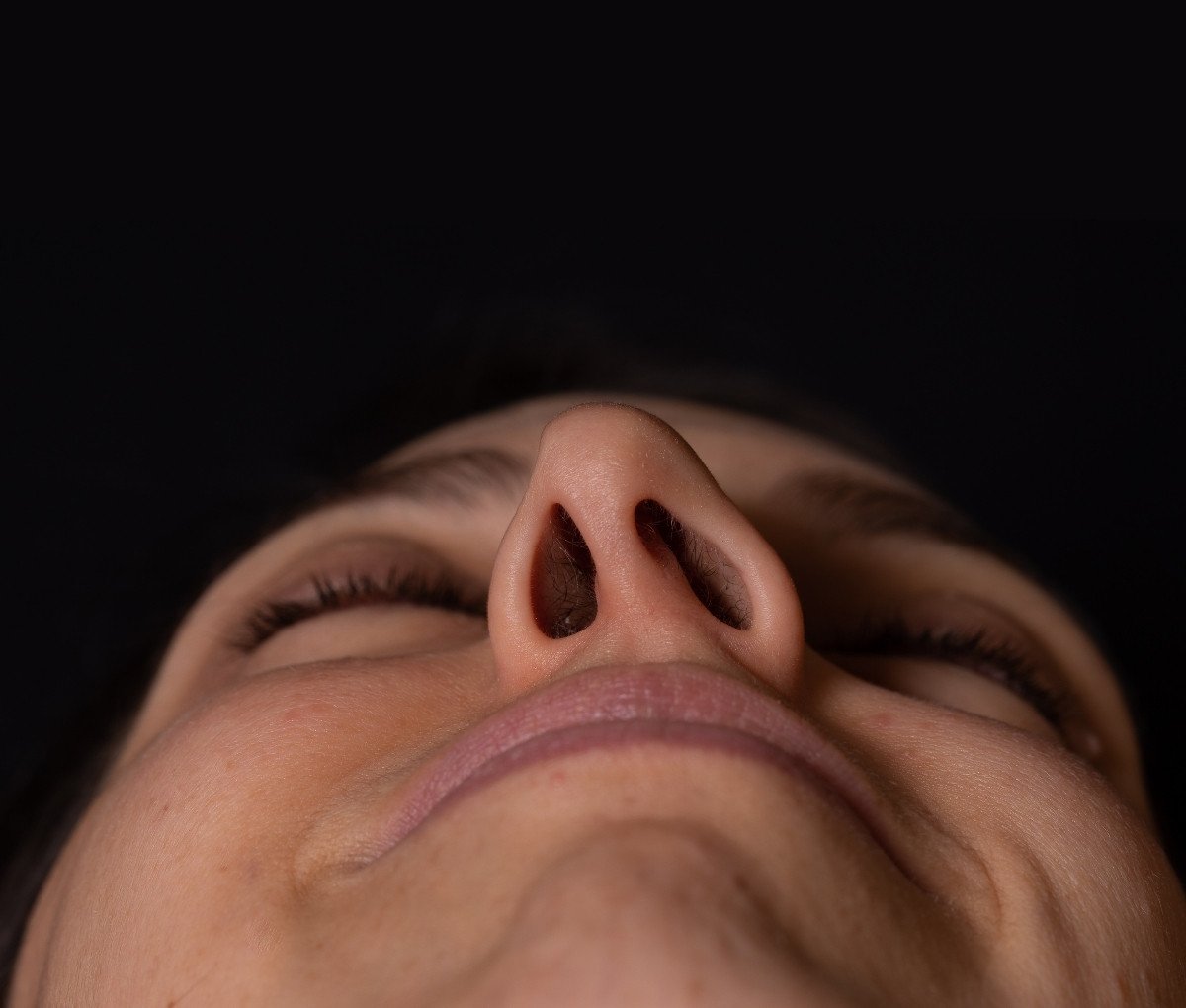 Nasal examination before septoplasty for a deviated nasal septum at Sama Hospital, South Delhi